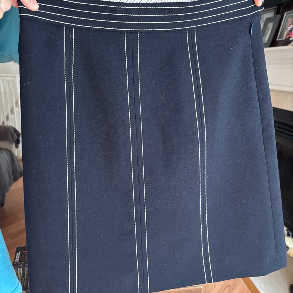 Brooks Brothers A-Line Black and White Skirt Knee-Length